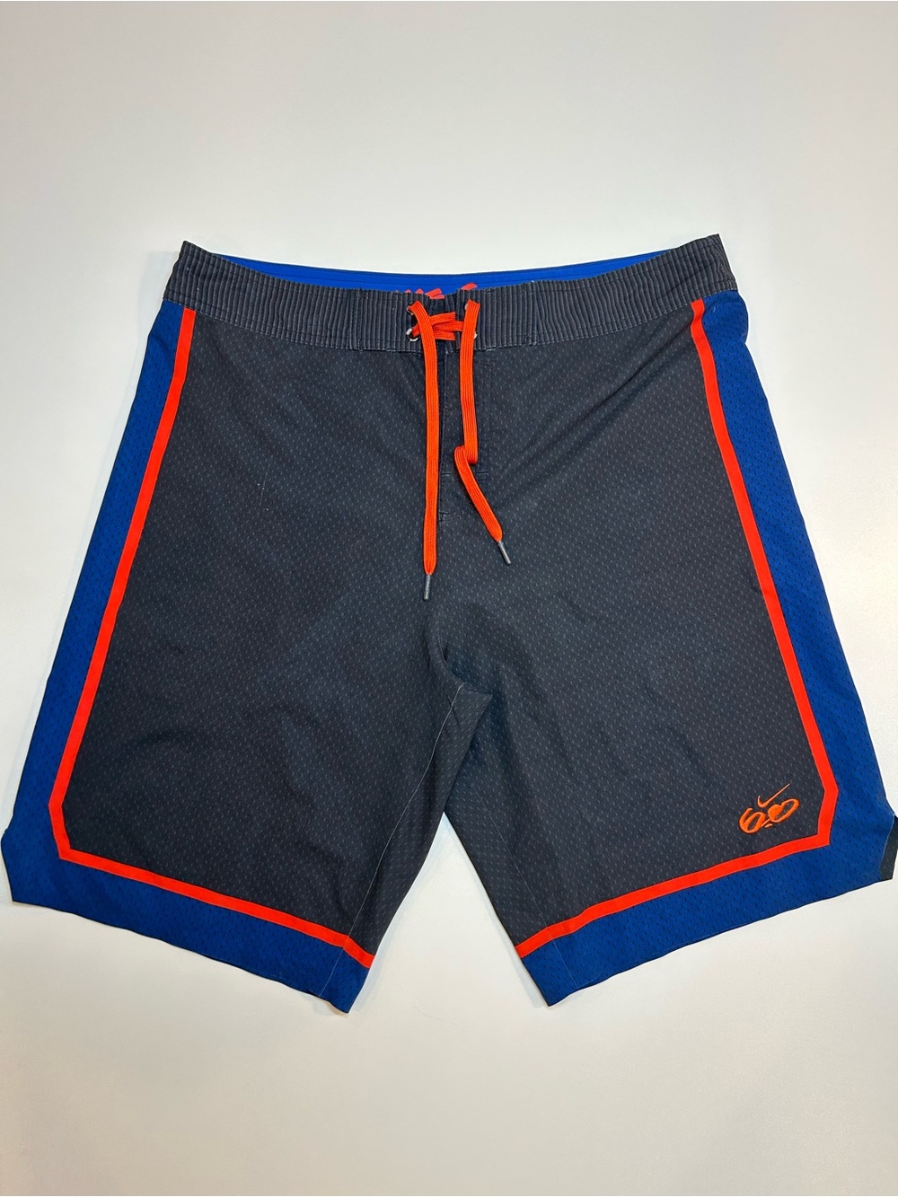 Nike 6.0 Throwback Hybrid Mesh Board Shorts Dark Grey Blue Infrared Trunks